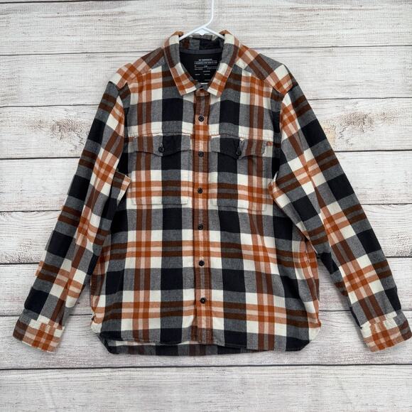 REI Shirt Mens Large Plaid Flannel Button Up Outdoor Workwear Casual - Picture 1 of 12